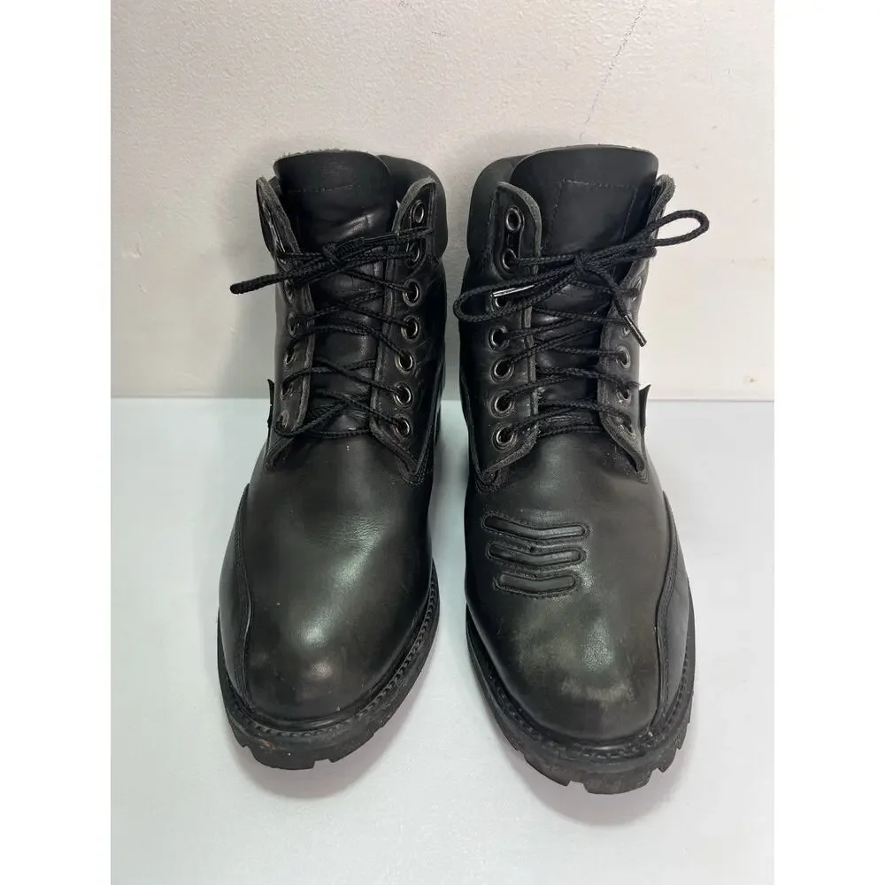Icon Standard Motorcycle Black Leather Boots Men’s Size 10